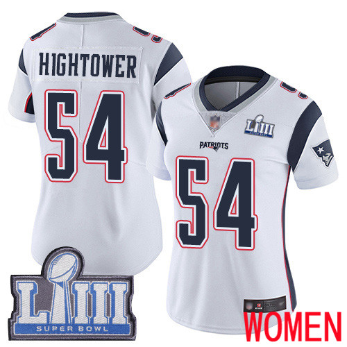 New England Patriots Football #54 Super Bowl Limited White Women Dont a Hightower Road NFL Jersey->women nfl jersey->Women Jersey